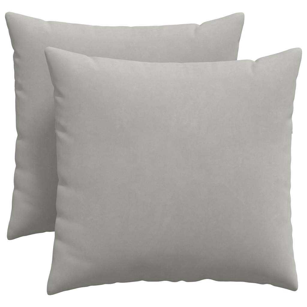 Coussins de canapé 2 pcs Gris clair 50 x 50 cm tissu vidaXL - 2