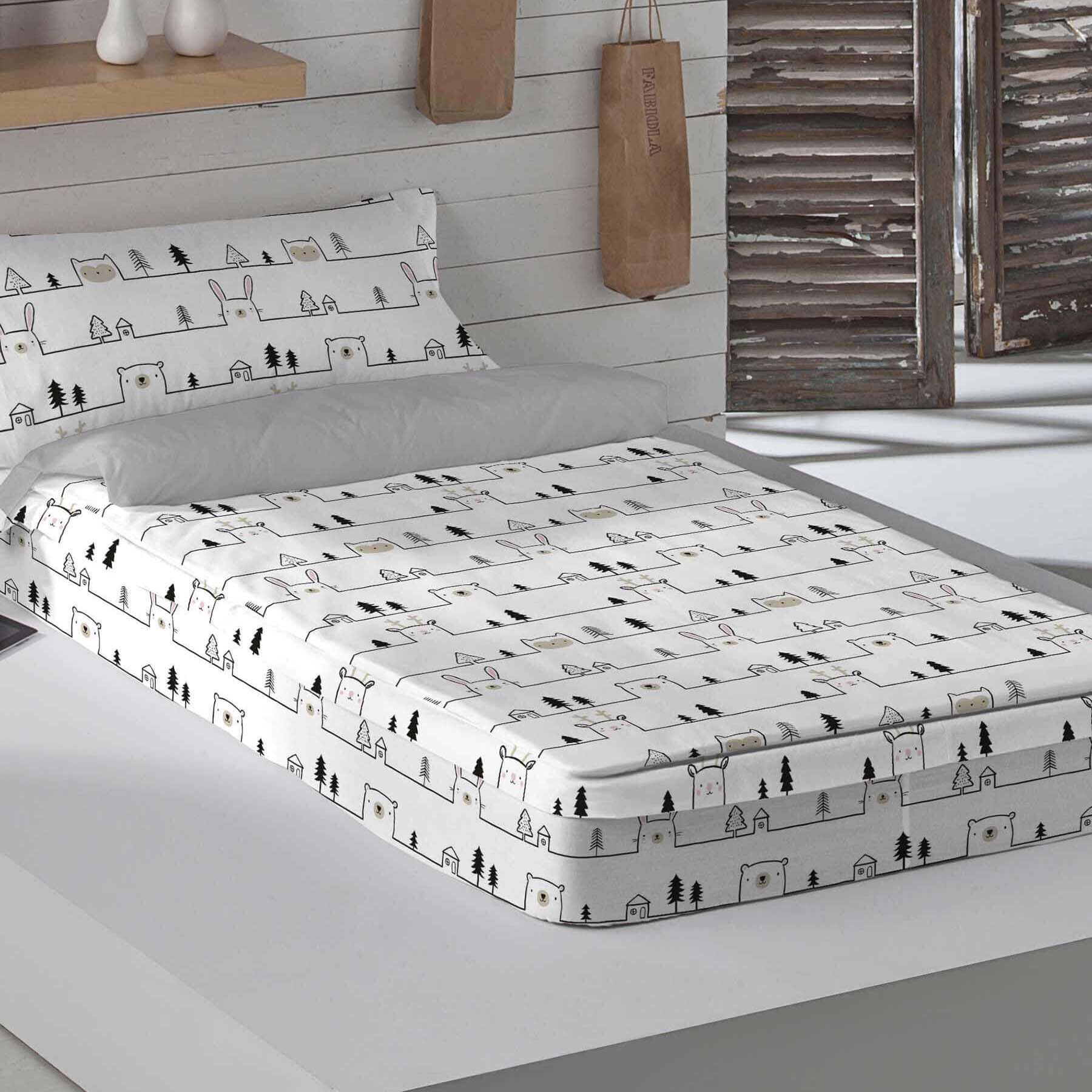 HOUSSE DE COUETTE SANS GARNITURE 100% COTON MAISON ANIMAUX LIT 90 (90X190/200 CM) - 3