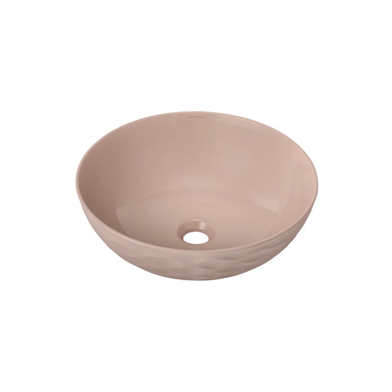 Umywalka nablatowa Uptrend ARYA L macchiato połysk, z ozdobną fakturą strukturalną 1 szt.