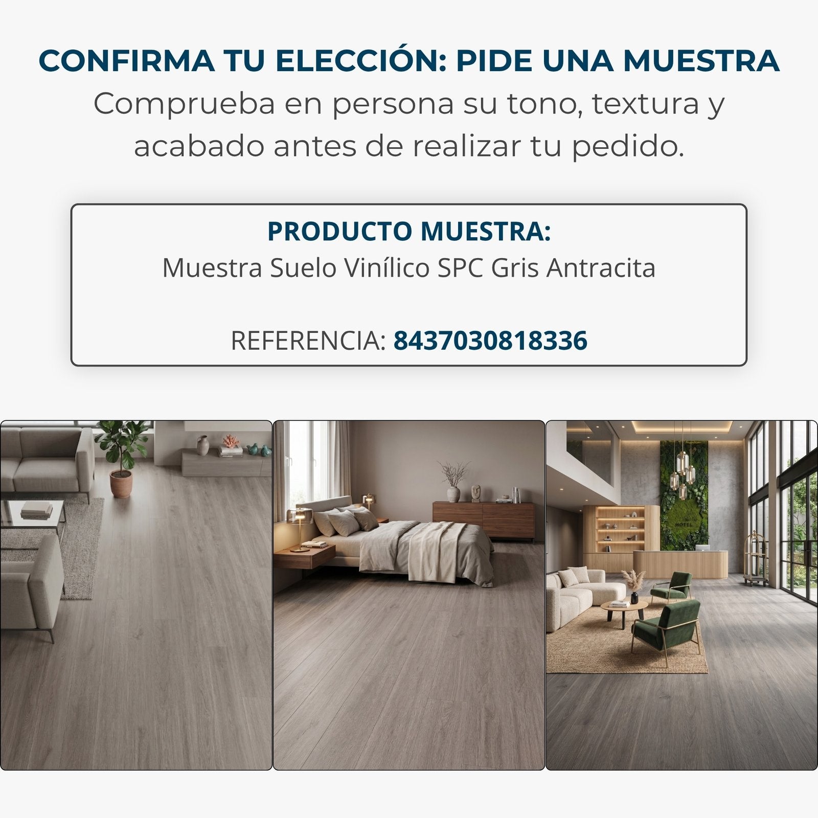 Suelo vinílico SPC clic Extrem 5 mm efecto madera Gris Antracita ISOVEX (2,21 m²) - 8