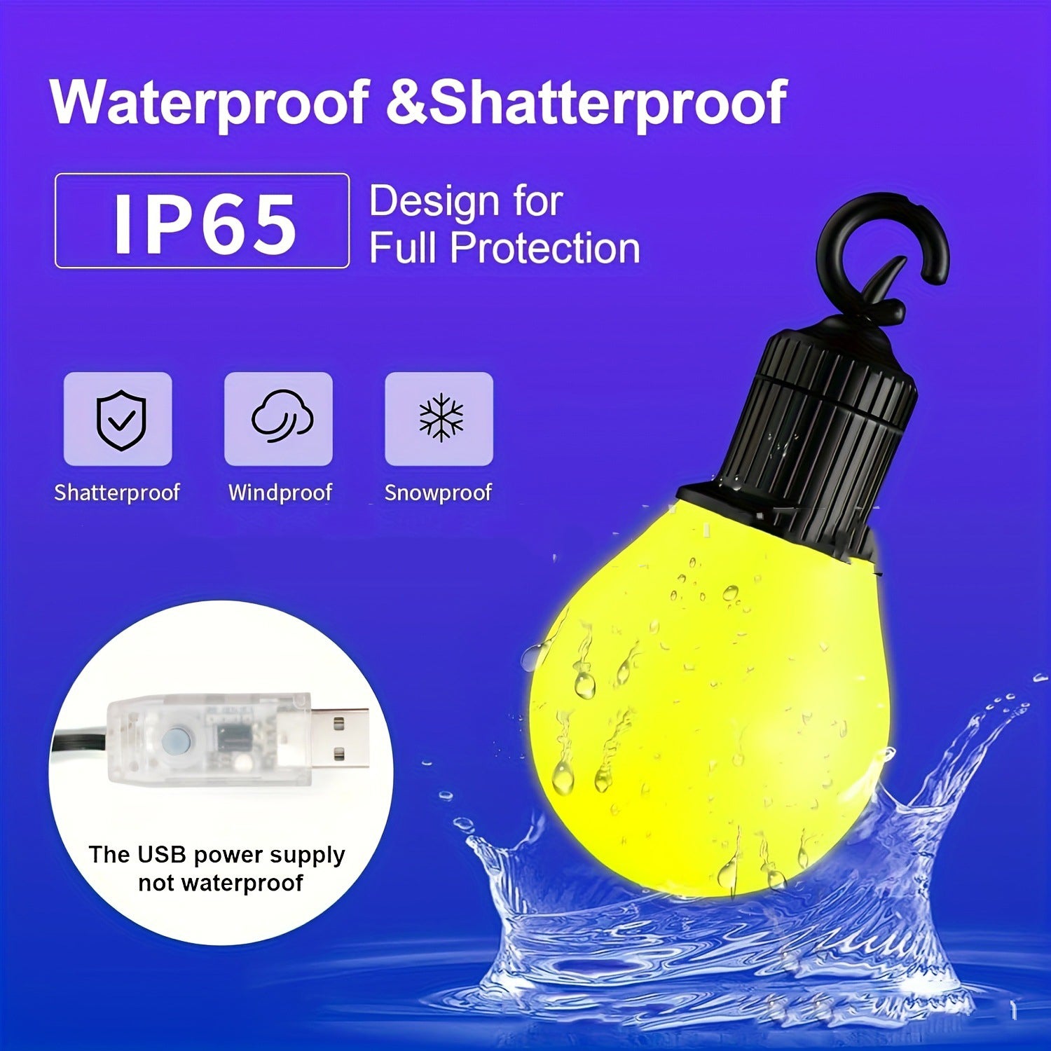 Guirlande lumineuse d'extérieur à intensité variable de 9 m avec 10 ampoules G40, APP et télécommande, étanche IP65, pour jardin,cour, Noël et fêtes - 5