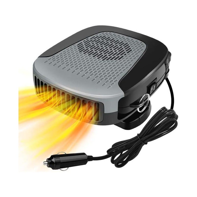 Przenośny grzejnik samochodowy 12 V 150 W, obrotowy o 360°, z kablem do zapalniczki o długości 1,5 m