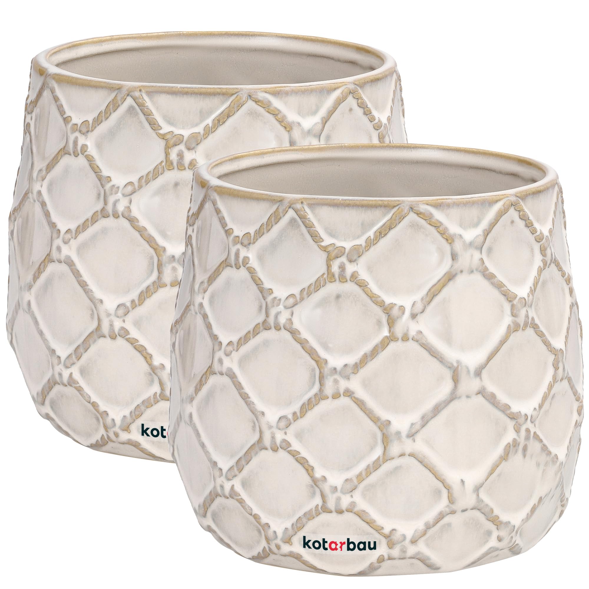 2x doniczka ananas donica osłonka ceramiczna fi 125 ceramika ozdoba kwiaty - KOTARBAU