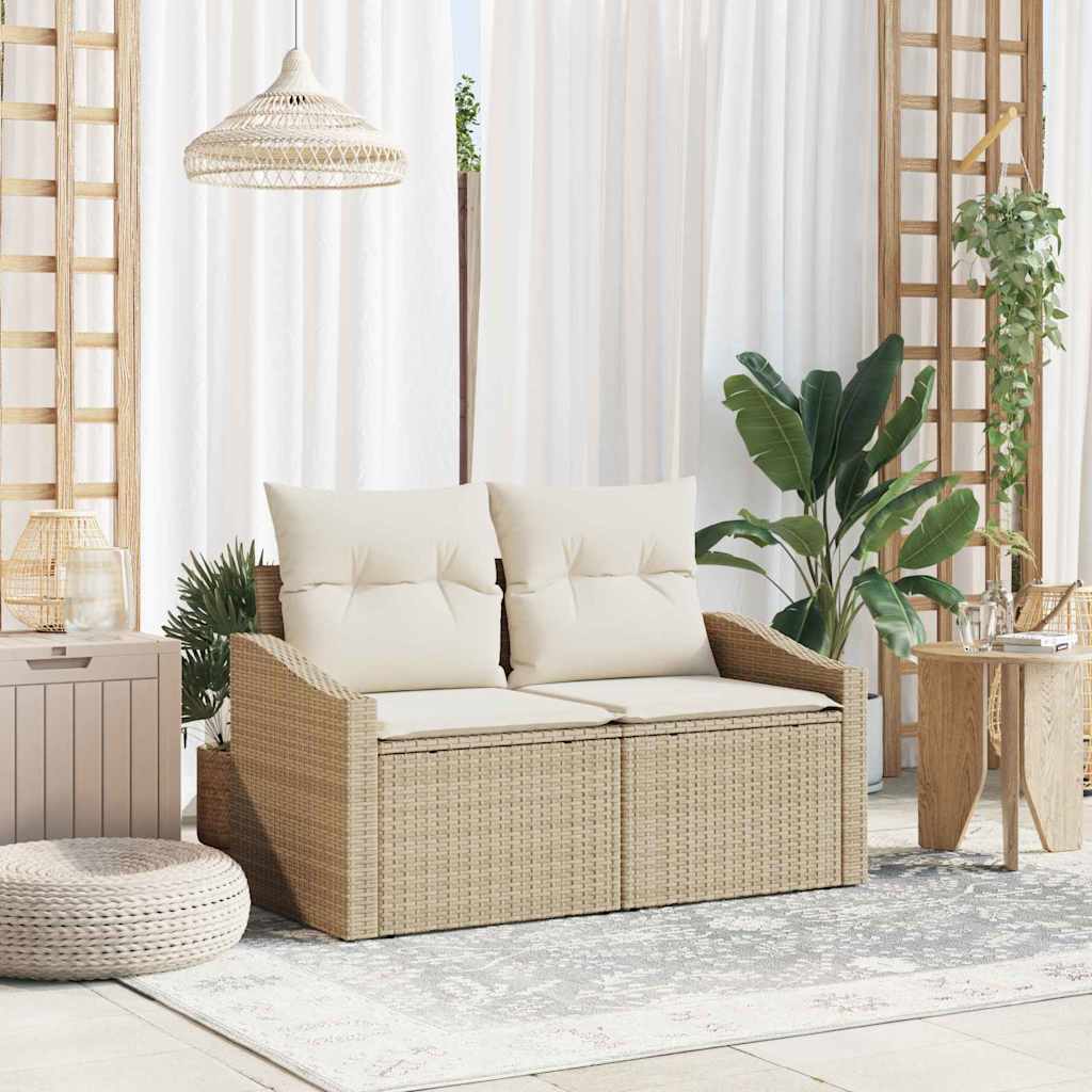 Sofa Ogrodowa z poduszką 123 x 62 x 69 cm polirattan vidaXL