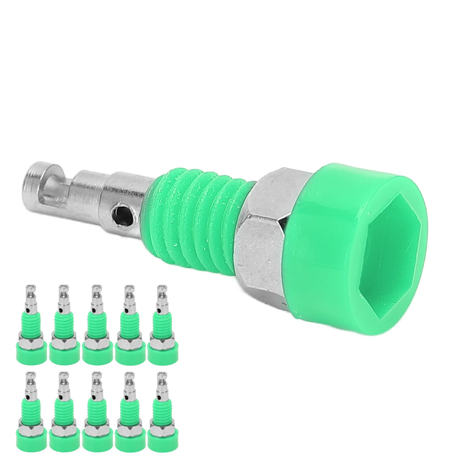 KALIONE 10 Connettori A Banana Da 4 Mm | Prese Isolate Per Cavi Altoparlanti | Adattatori Femmina In Ottone Nichelato Nero/Rosso - 2