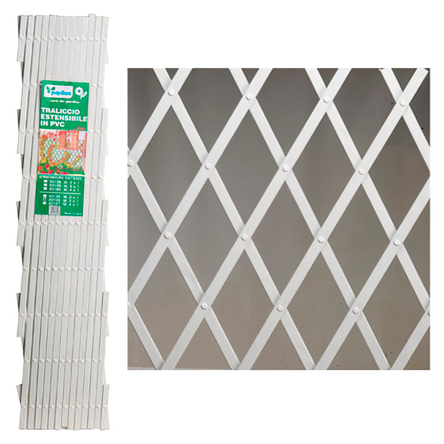 Traliccio estensibile a parete in PVC da giardino 1 mt - 6