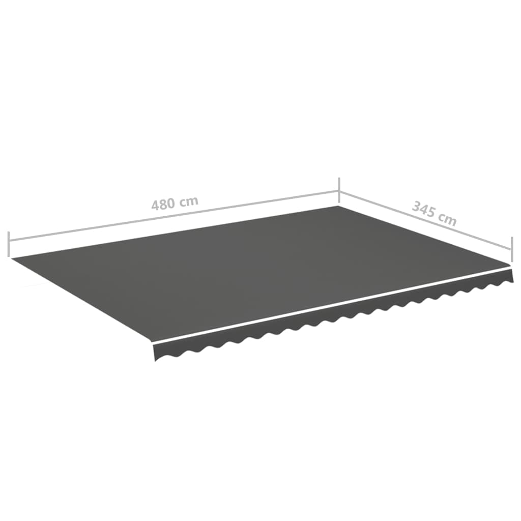 vidaXL Tessuto di Ricambio Tenda da Sole Antracite 5x3,5 m - 6