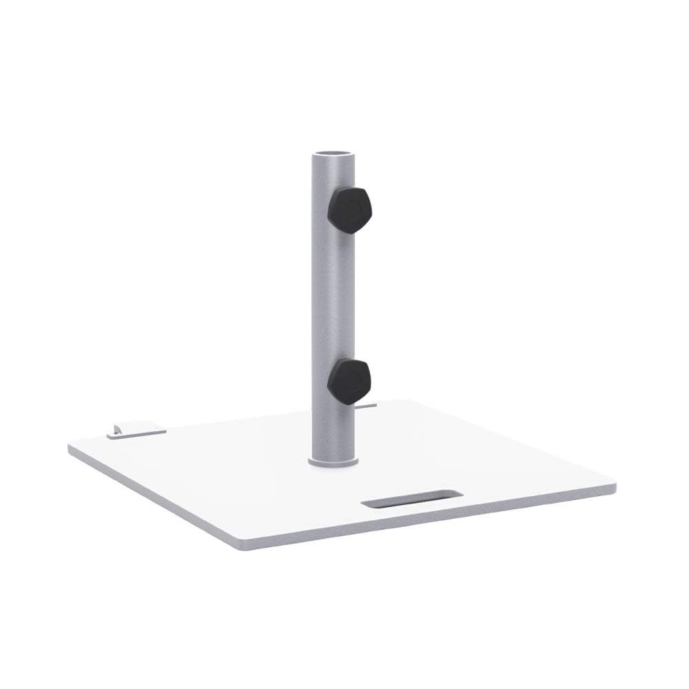 IASO Basics BM-25 - Pied de parasol 25 kg avec roulettes, blanc (Ø 35–40 mm) - 3