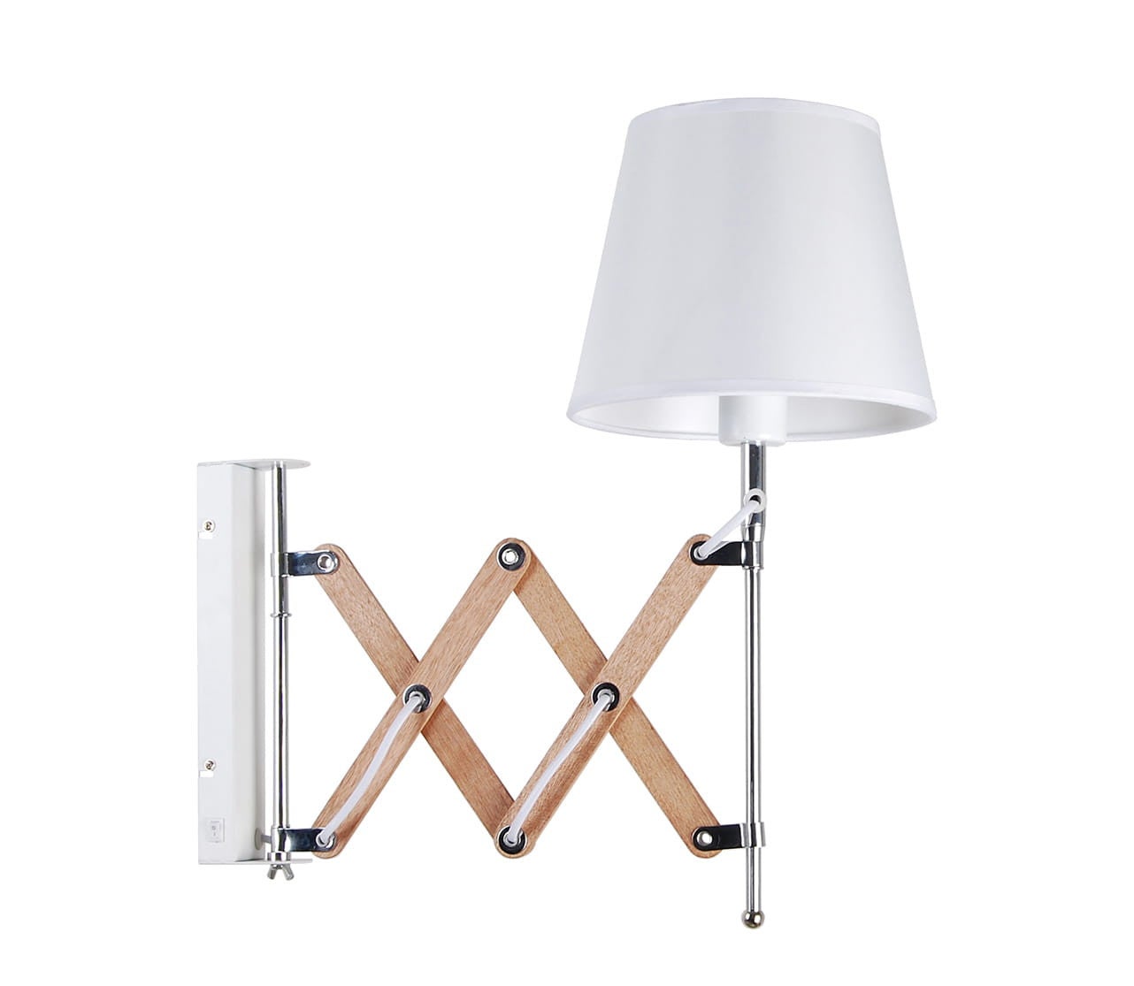 Kinkiet ścienny Mito stao-jasne drewno-biały 1xE27x60W wym: 50 x 52 x 22,5 cm metal IP20 Candellux