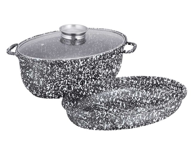 Brytfanna ceramiczna 38 cm z grillem i pokrywą Klausberg kb-7367 1szt