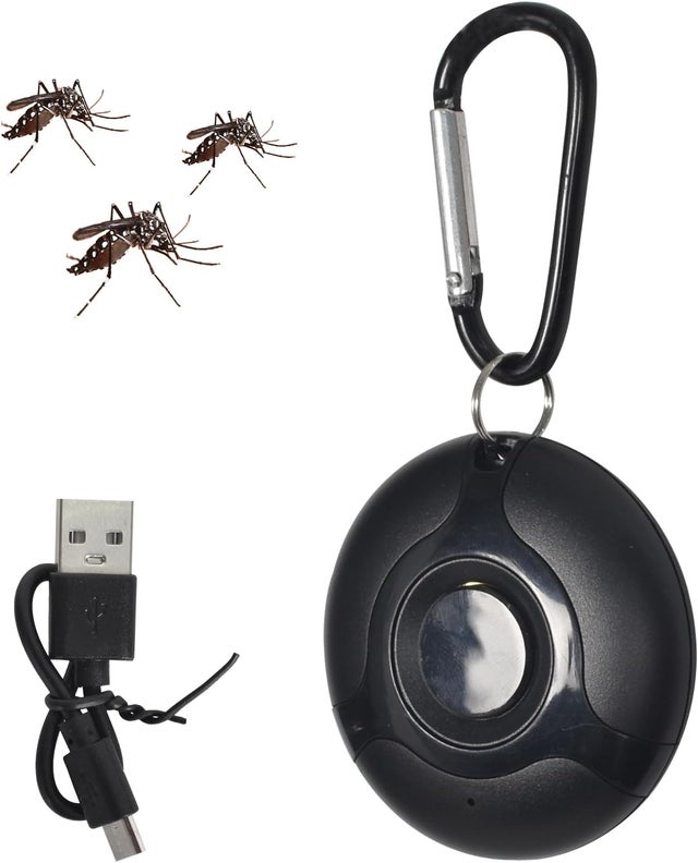 Repelente ultrasónico de mosquitos, repelente de insectos portátil para uso en interiores y exteriores, repele eficazmente moscas, ratones, cucarac
