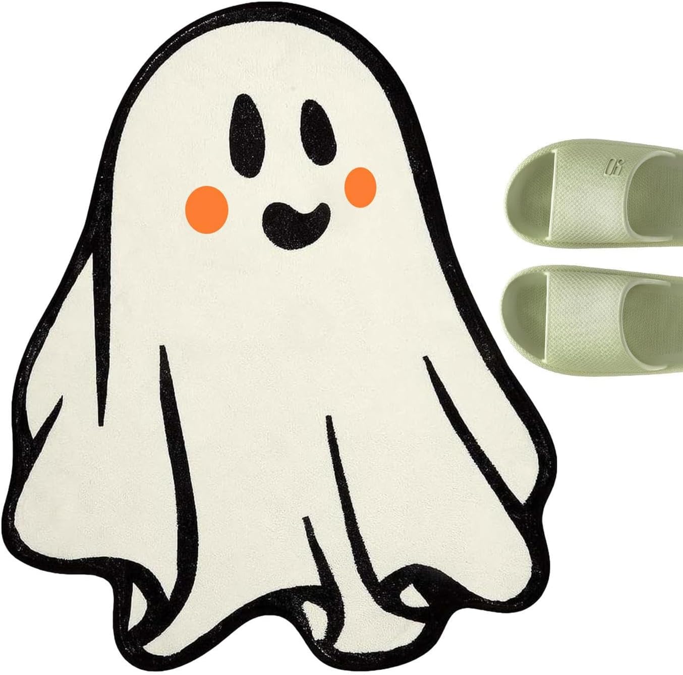 Mata łazienkowa, mata z motywem ducha na Halloween, dywanik zewnętrzny z motywem ducha na drzwi wejściowe, kreatywna mata z duchem 40x60 cm