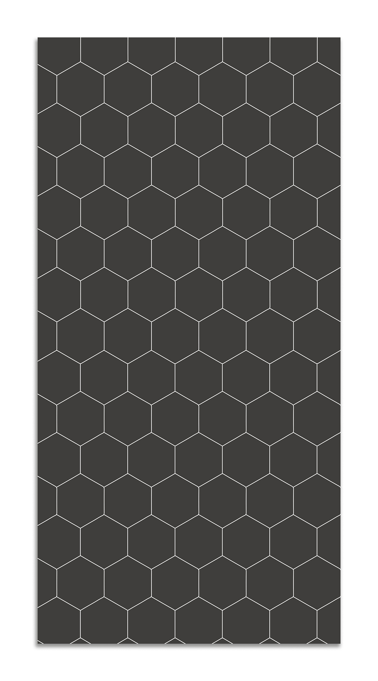 Panorama alfombra vinílica mosaico hexágonos gris 40x80 cm - alfombra cocina vinilo - alfombra salón antideslizante e ignífuga