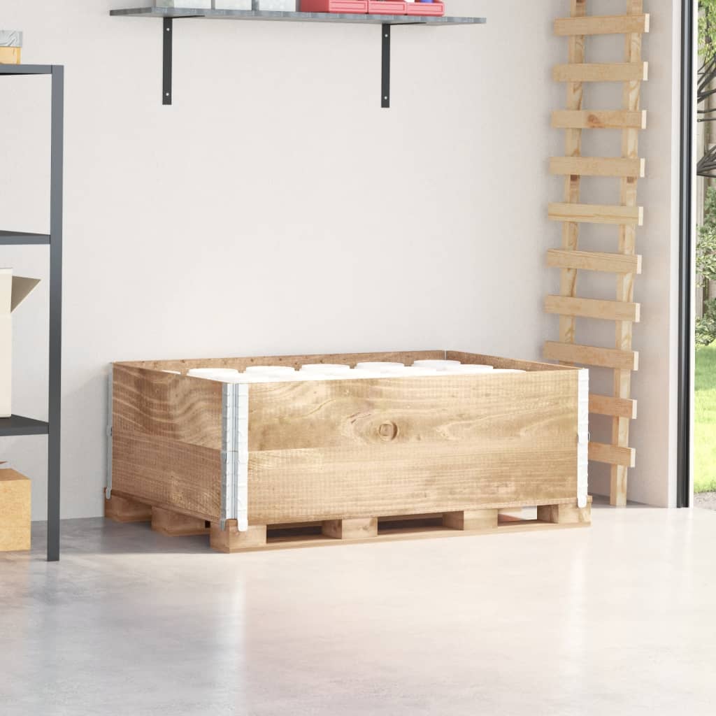 Collares de palets 2 unidades madera maciza de pino 120x80 cm