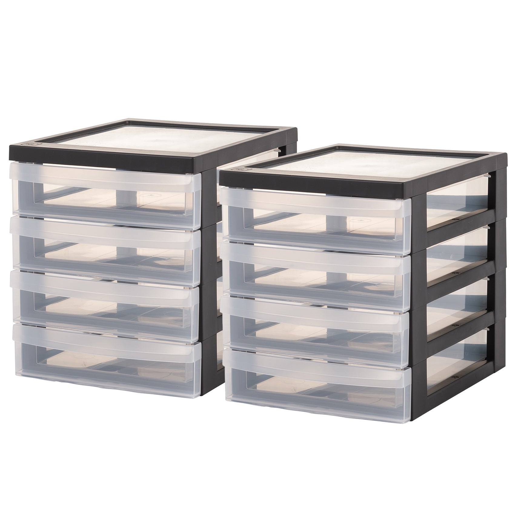 Lot De 6 Tours De Rangement à 9 Tiroirs - Plastique Blanc, 18x12x10 Cm, Organiseur Bureau, Atelier, Couture - 11