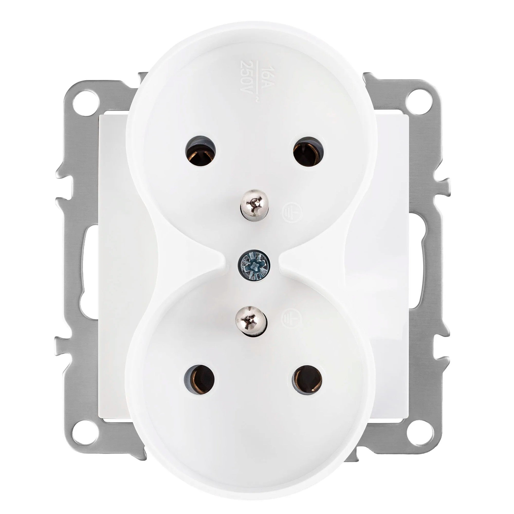 Toolight Priză Dublă Cu Împământare Oste Jnh002-g White
