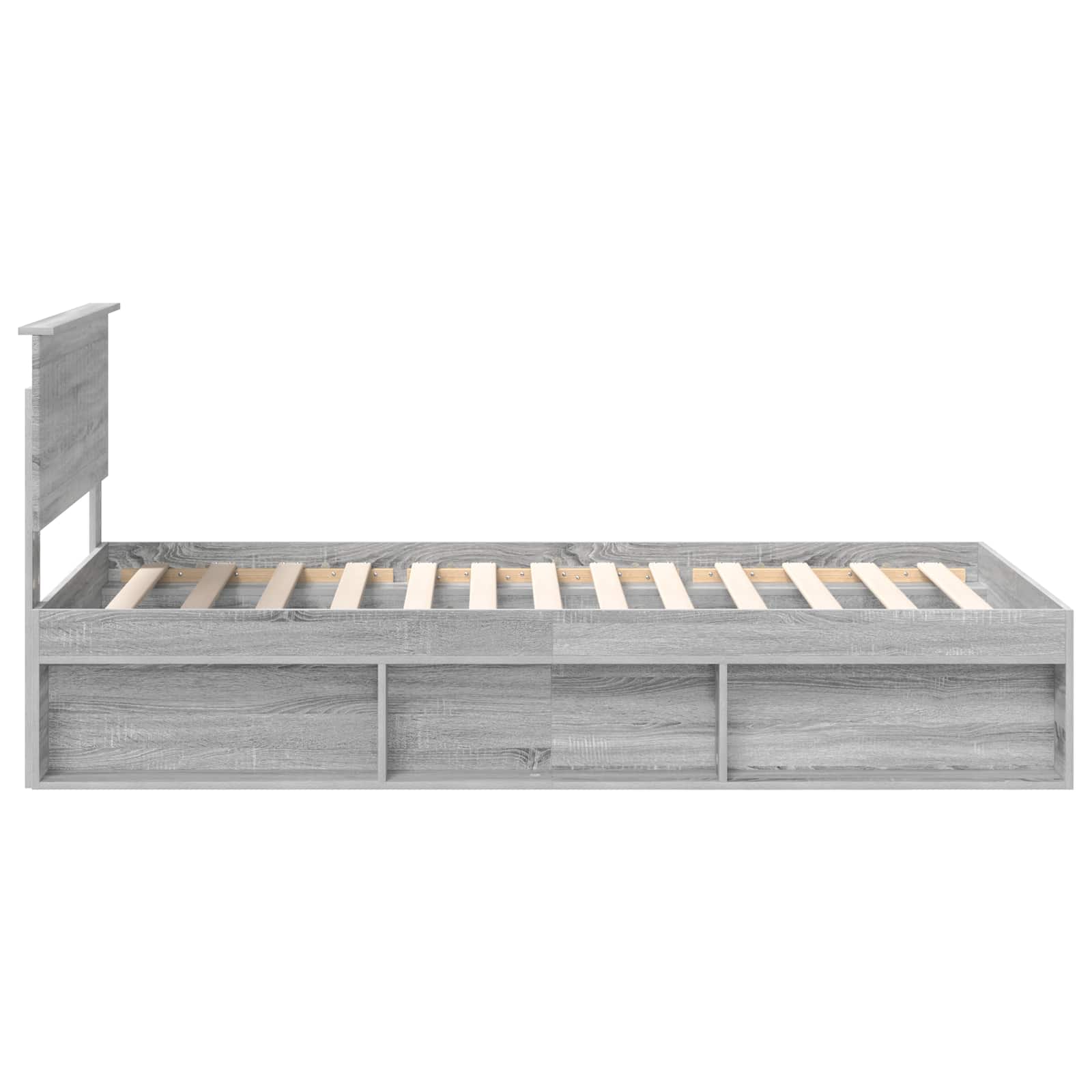 Cadre de lit Gris 100 x 200 cm Pin massif - 8