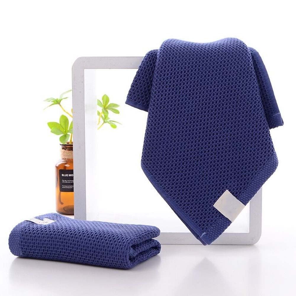 Ręczniki - Luksusowe ręczniki do twarzy - Zestaw ręczników - Bawełna - Jakość hotelowa - Zestaw 6 - 33x33 cm Granatowy