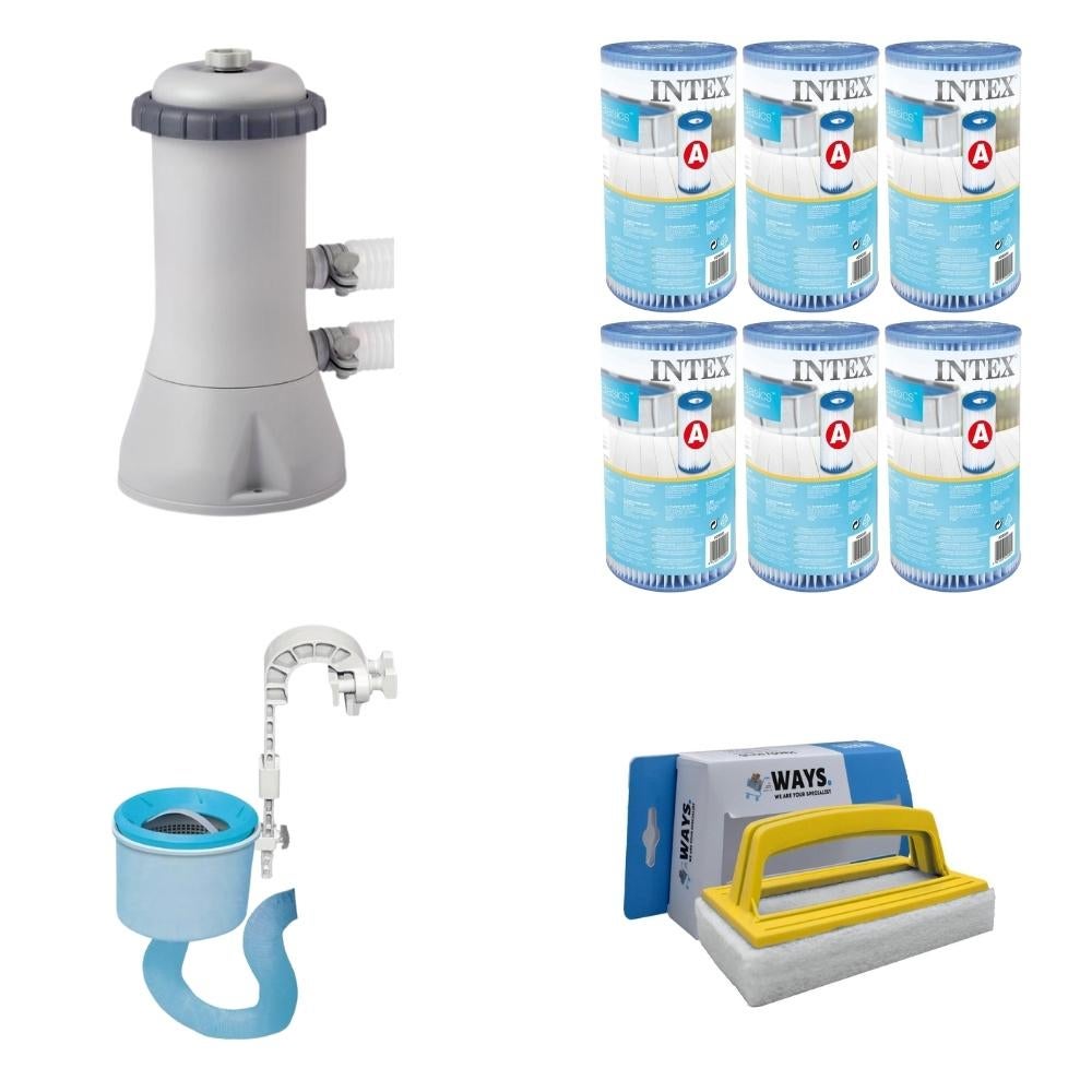 Intex cumeur De Surface Pompe De Filtration 3407 L u 6 Filtres 