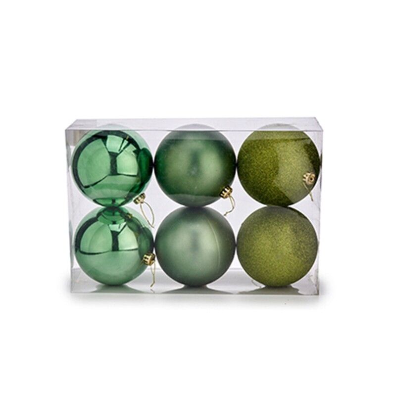 Bola De Navidad De Cristal Verde 8 Cm De ø | Leroy Merlin