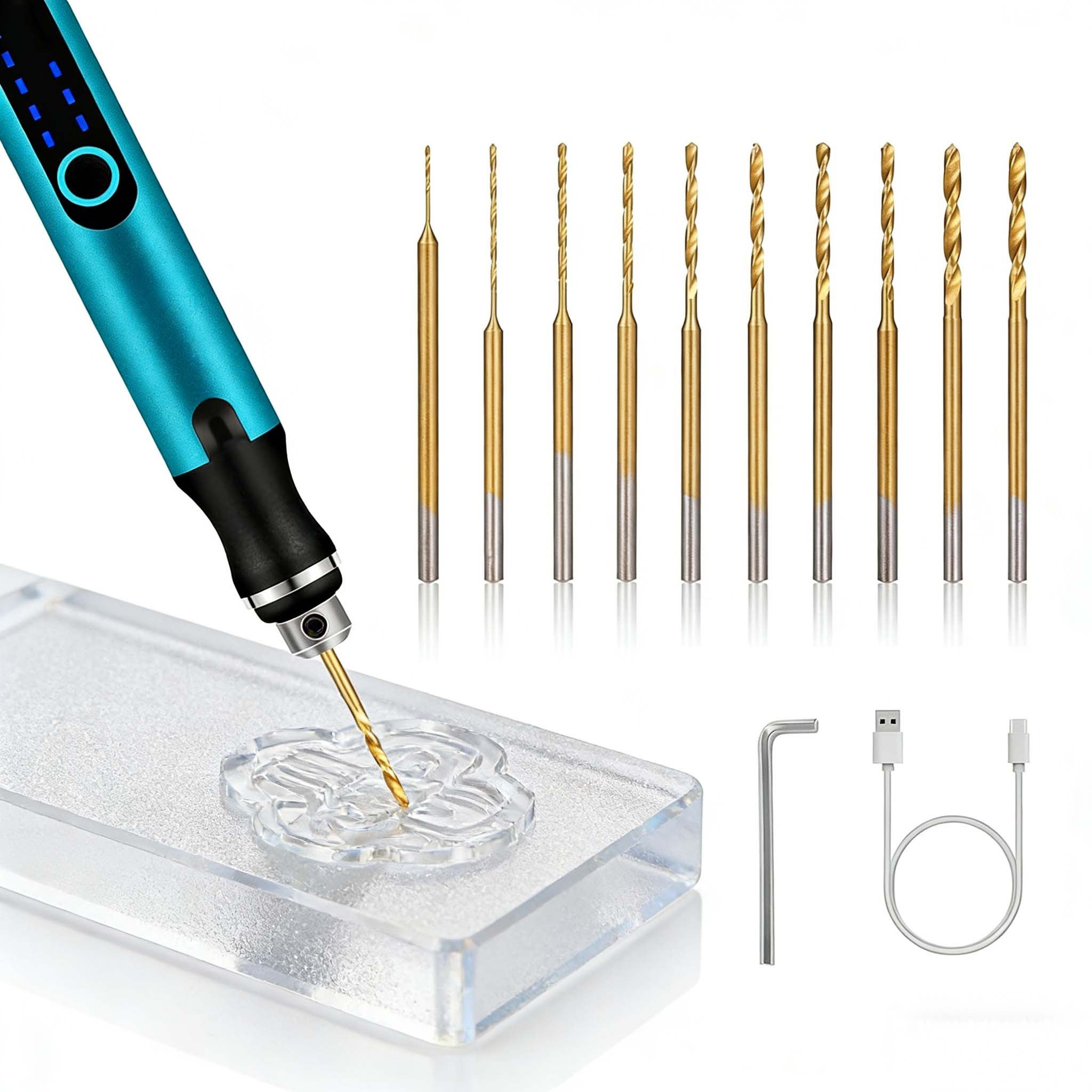 NICOLA 2 mini perceuses sans fil 3 vitesses rechargeables, DIY micro ...