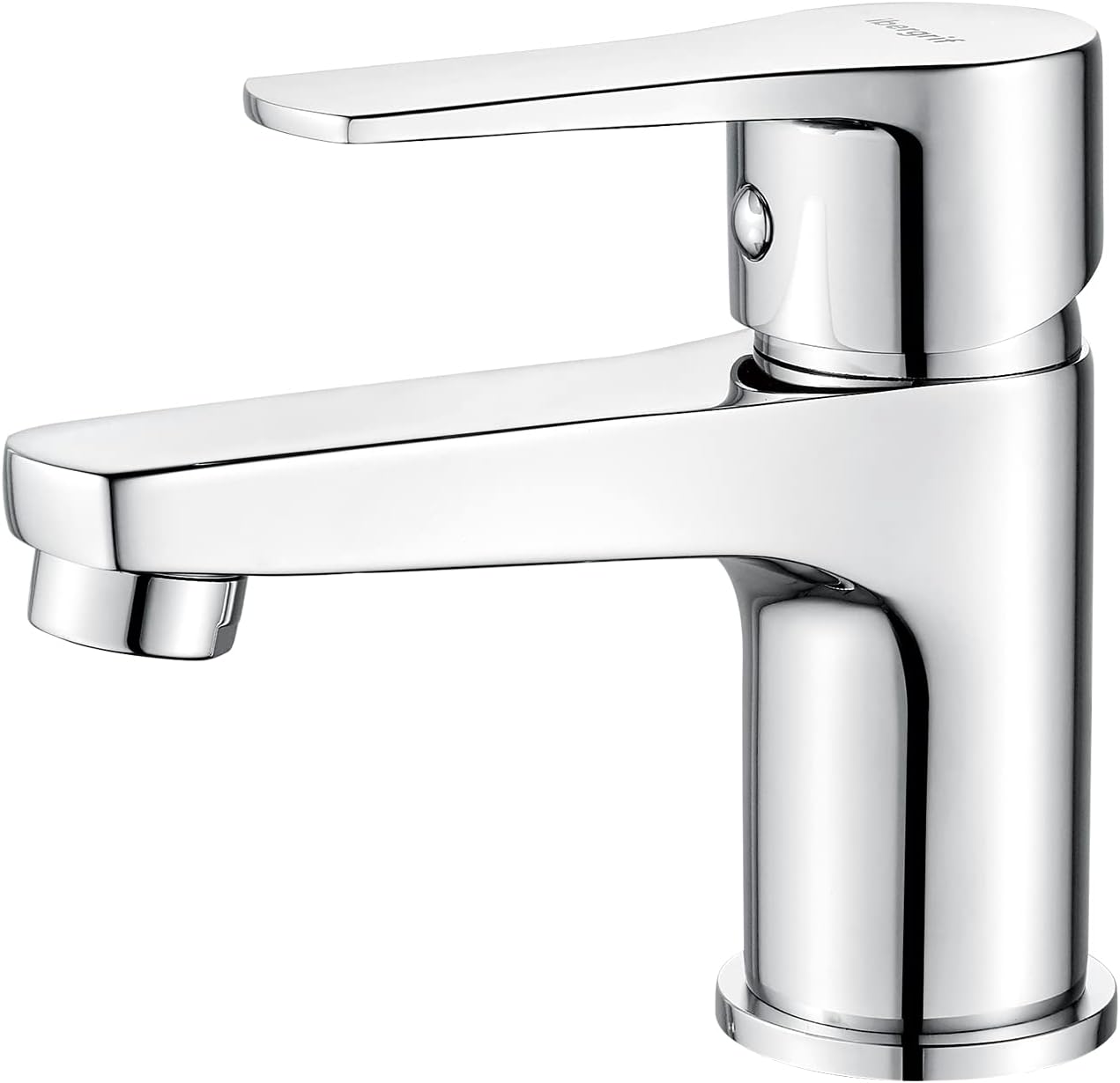 Jednouchwytowa bateria łazienkowa, umywalkowa, chrom, srebrna