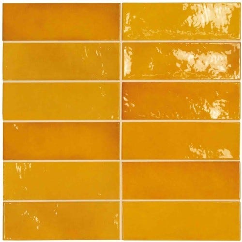 Fa ence Effet Zellige Jaune VILLAGE 6 5x20 Tuscany Gold Leroy Merlin fa-ence-effet-zellige-jaune-village-6-5x20-tuscany-gold-leroy-merlin