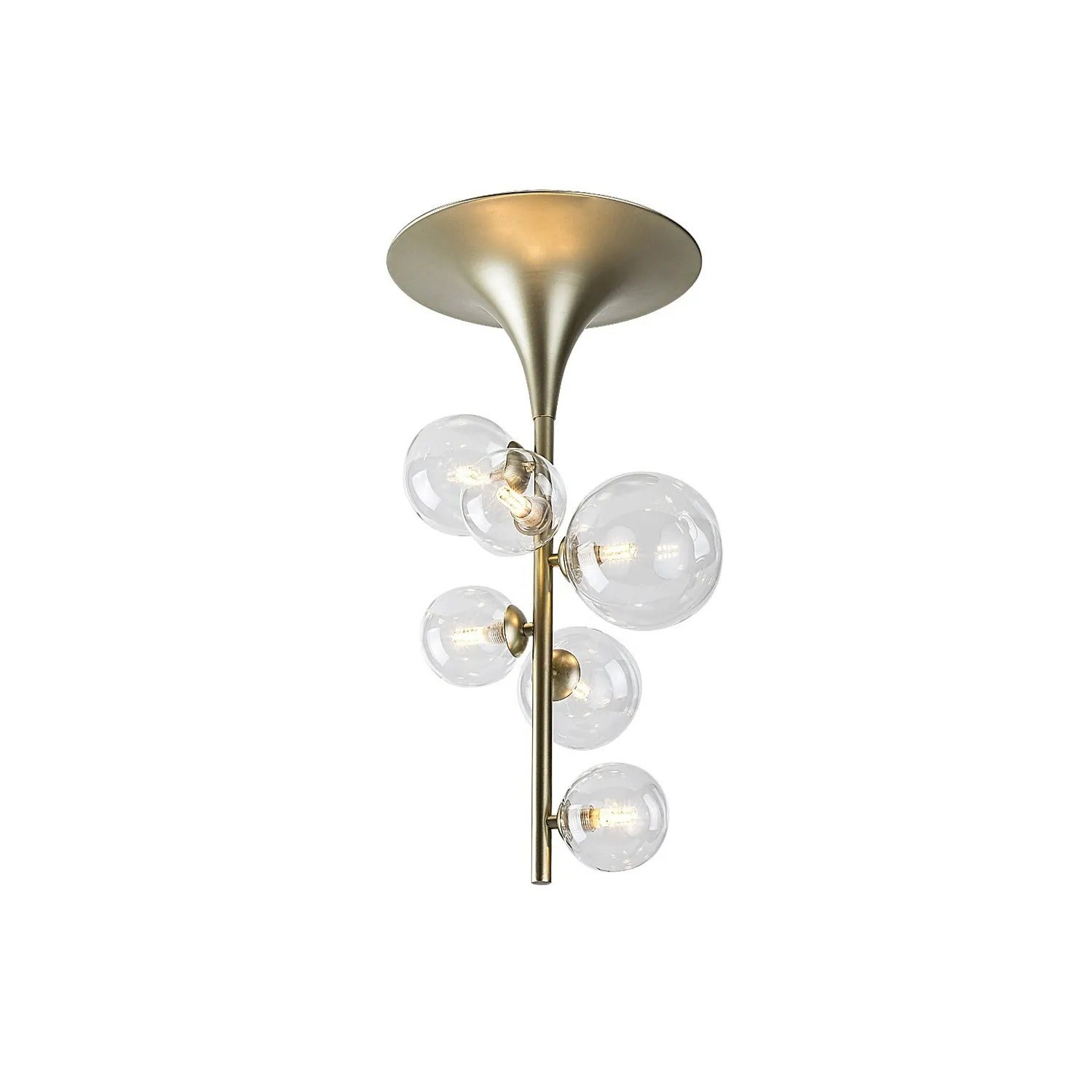 Lampa wisząca ASLOV złoto-przezroczysta 6xG9x28W szkło wym:62x32x32cm IP20 Rabalux
