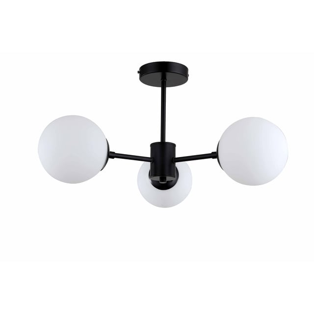 Lampa sufitowa wisząca Roma czarno-biała 3xE14x40W wym: 30 x 60 x 60 cm metal Light Prestige