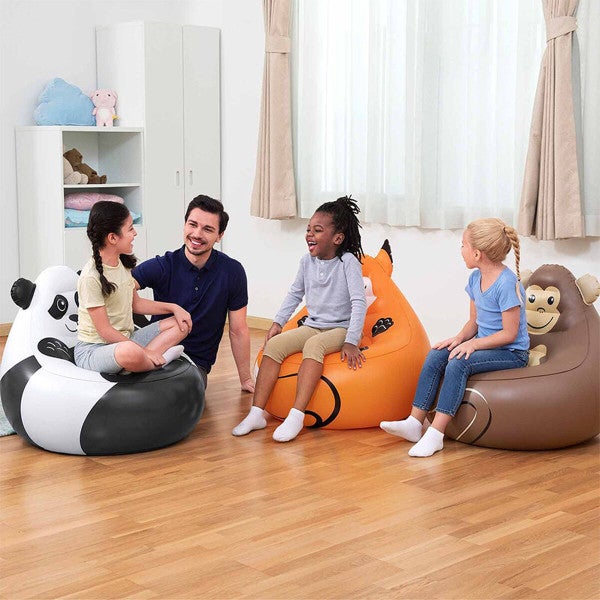 Gigantyczny Fotel Inflacyjny dla Dzieci, Idealny do Użytku Wewnętrznego i Zewnętrznego, Design Zwierząt i Materiał Wytrzymały - Bestway - 2