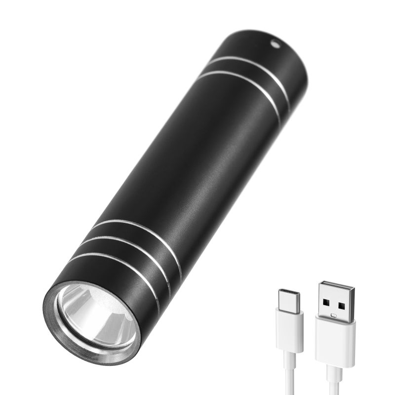 Mini Lampe Torche LED Rechargeable USB-C - Compacte, Puissante, Parfaite Pour Randonnée Et Dépannage