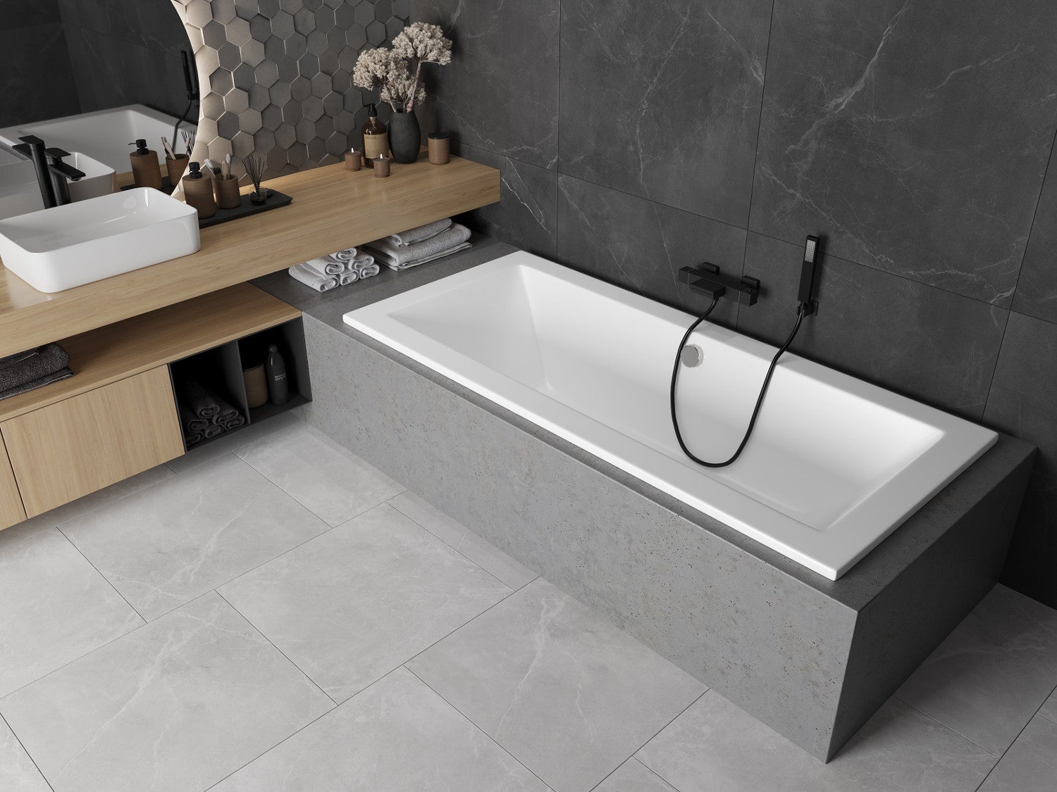 Mexen Cube baignoire rectangulaire 190 x 80 cm, blanche - 55051908000 - 2
