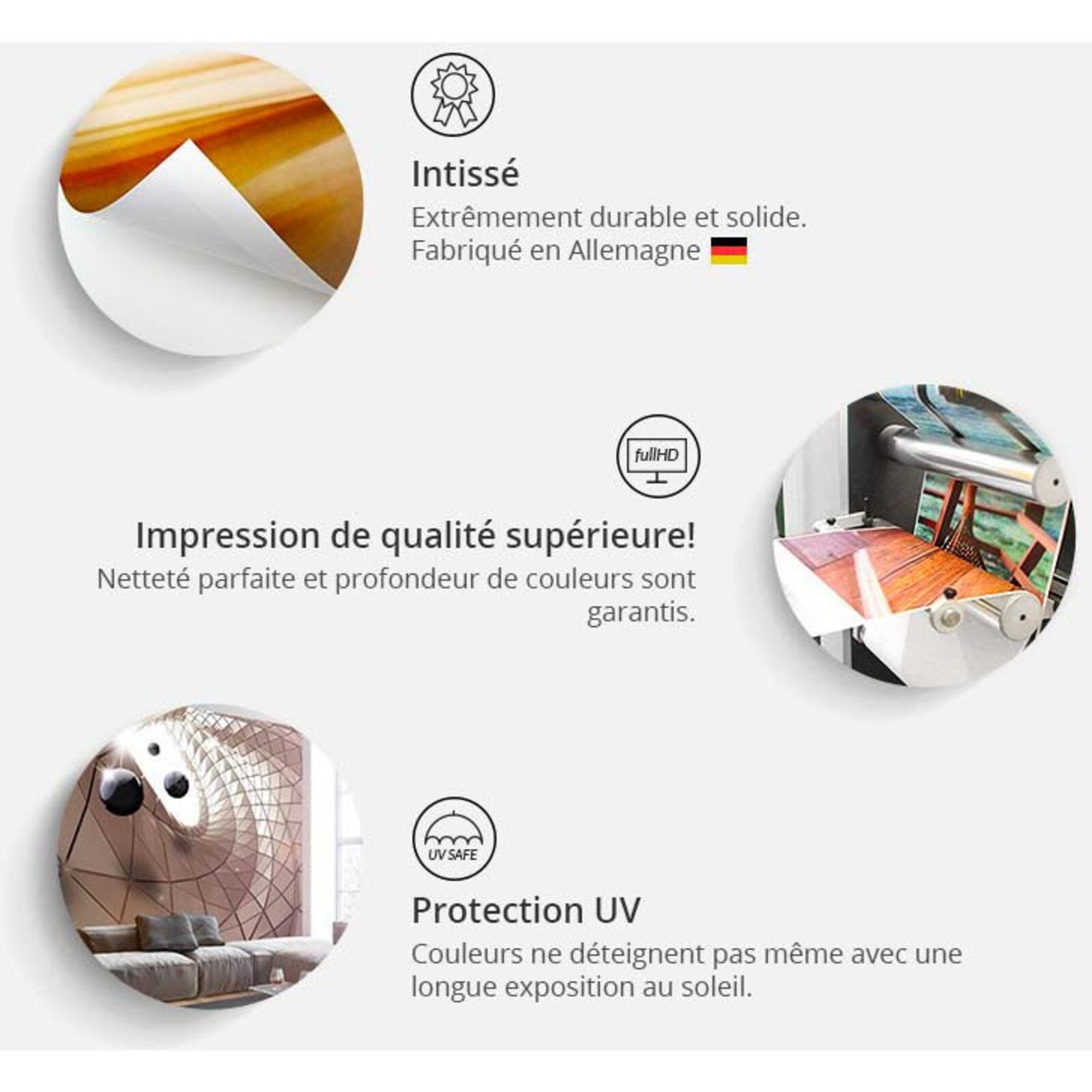 Papier peint paix verte - 100 x 70 cm - 3