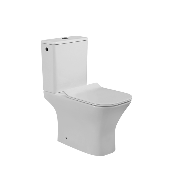 Kompakt WC Bezkołnierzowy Kwadratowy Deska Wolnoopadająca INVENA Nyks 1 szt.