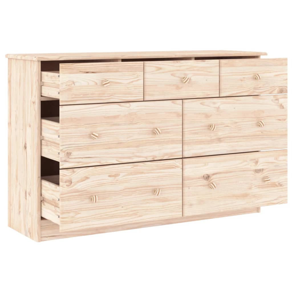 Commode | Armoire de rangement ALTA 112x35x73 cm bois massif de pin CFW51181 - 3