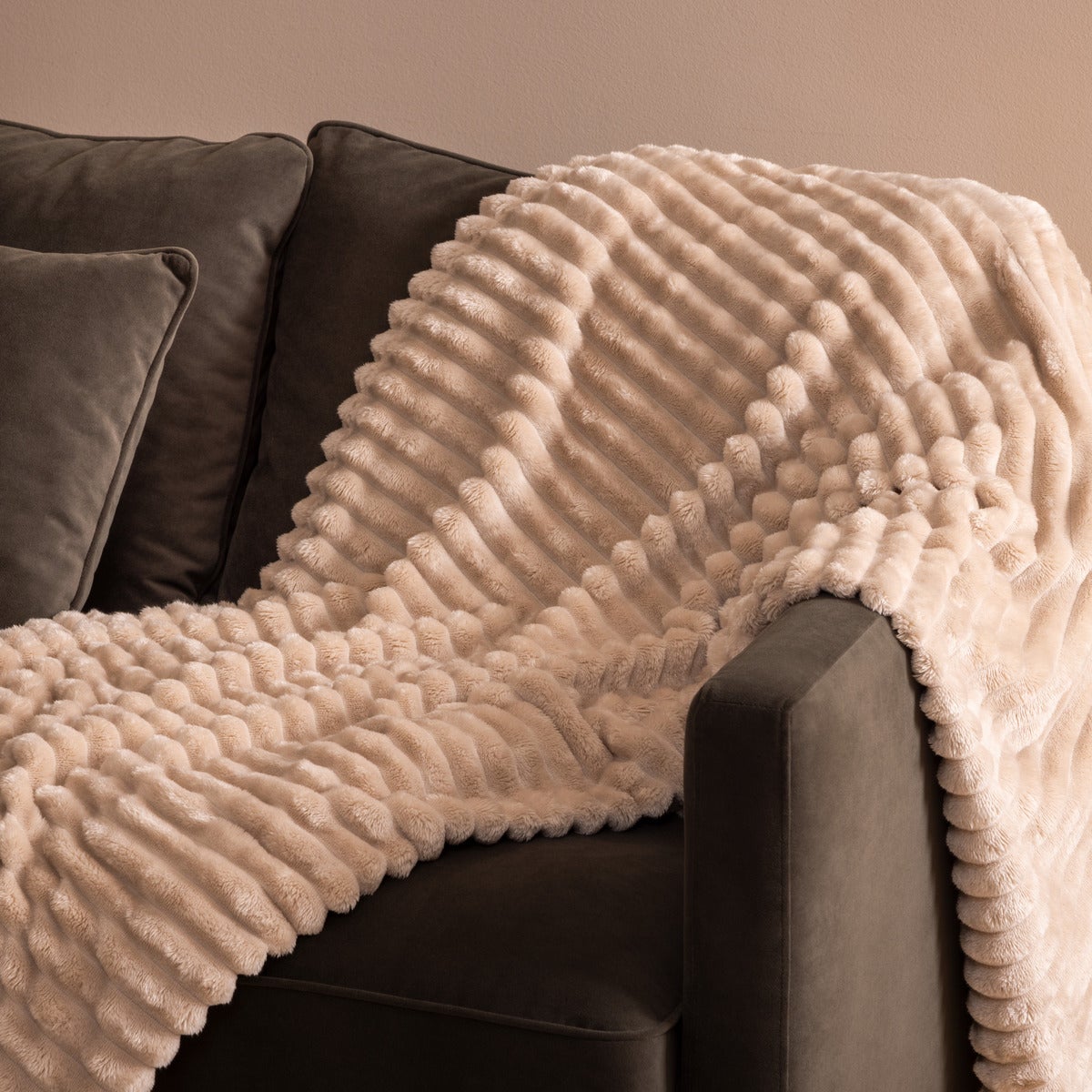 Plaid Flanelle Mattias 130x170cm Marron - Atmosphera Créateur d'intérieur - 7