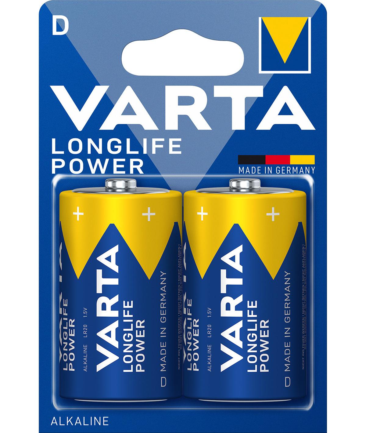 2 Piles LR20 D VARTA Alcaline - 2