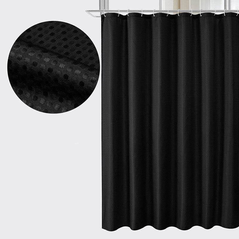MIULEE Rideau De Douche 180×200 Cm Gris Foncé – Polyester Imperméable Anti-Moisissure, Ourlet Lesté, 12 Crochets Inclus