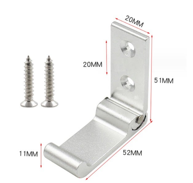 4 Ganci Da Parete Pieghevoli In Lega Di Zinco | Argento, Portata 18 Kg, Salvaspazio