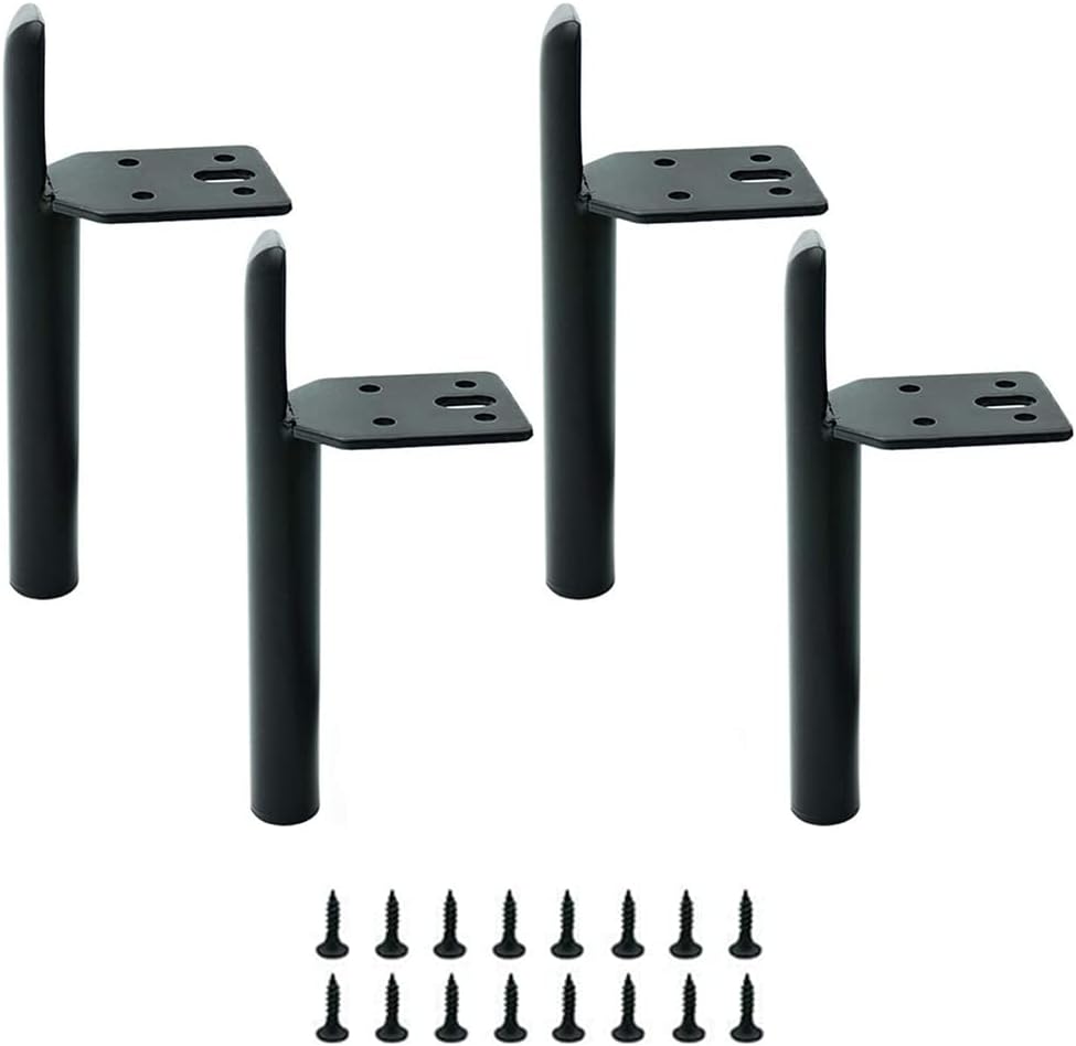 4 sztuki nóżek do mebli DIY, metalowe nóżki, nóżki do mebli, nóżki żelazne, nóżki do szafek, z 16 śrubami, do sofy