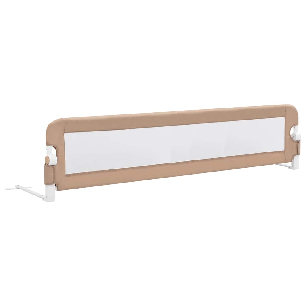 Barandilla de seguridad cama de niño poliéster taupe 180x42 cm vidaXL - 2