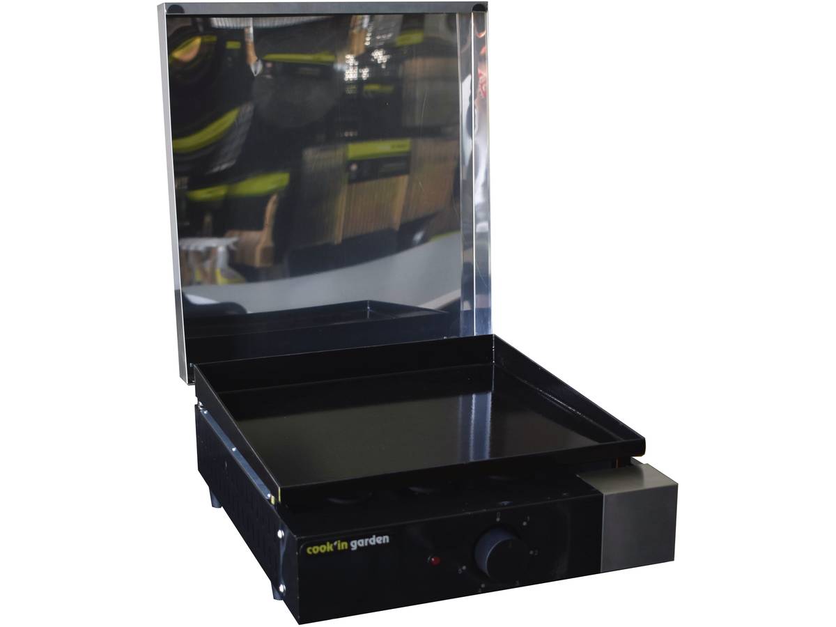Plancha électrique COOK'IN GARDEN FINESTA 43 cm fonte émaillée avec capot - 4