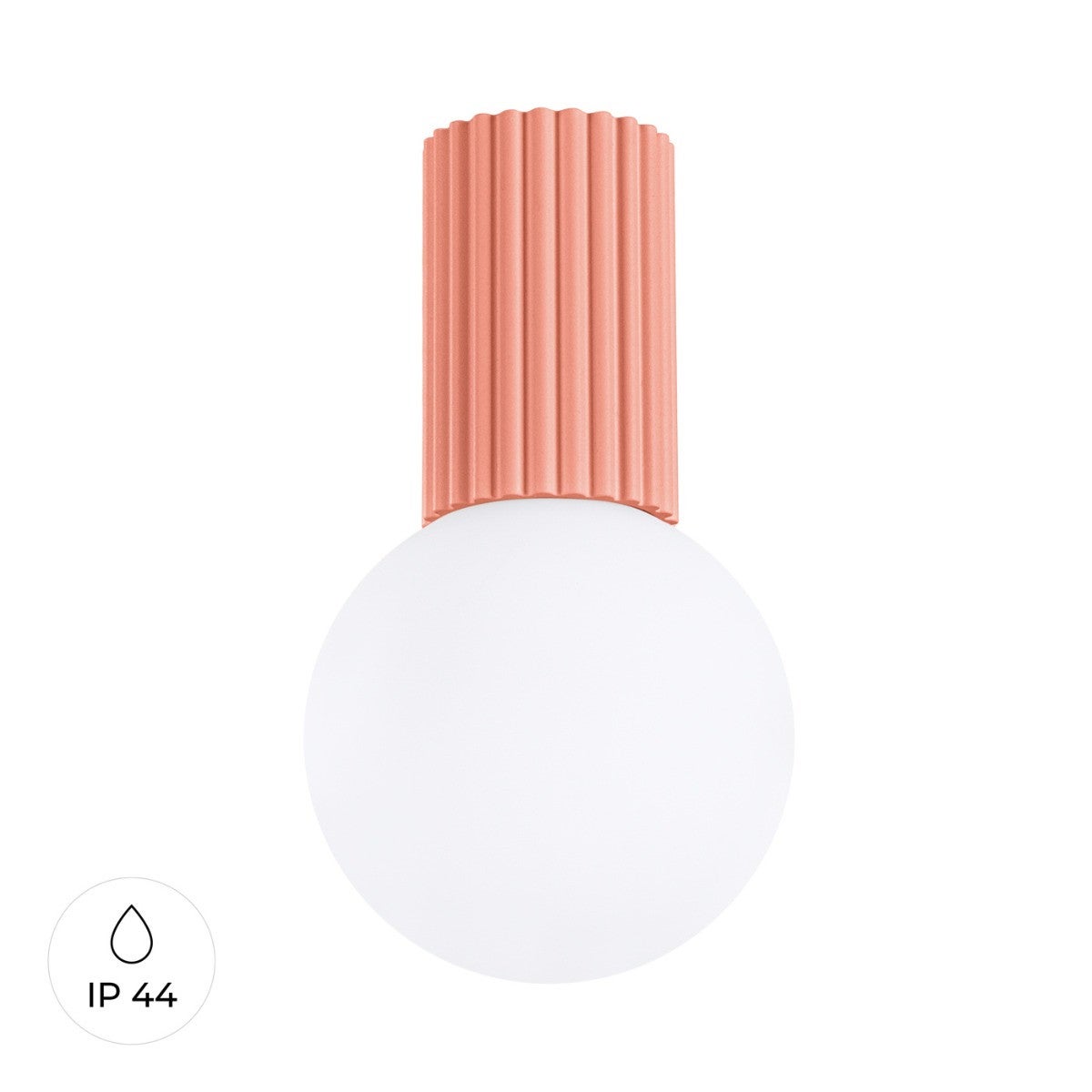 Reflektor sufitowy spot natynkowy Halo okrągły brzoskwiniowo-biały 1xG9x8W wym: 21 x 12 x 12 cm szkło Sollux Lighting