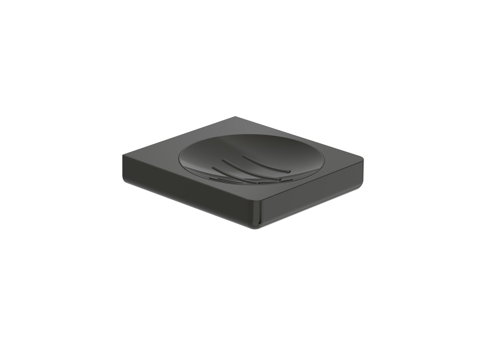 Savoniera Roca A817023CN0, 120 mm, 110 mm, 2 orificii instalare, pe perete, metal, elemente fixare ascunse, Negru