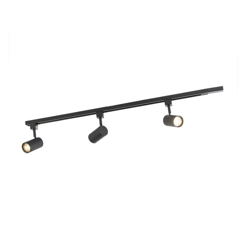 Inteligentny system oświetlenia szynowego czarny z 3 WiFi GU10 1-fazowy - Iconic Jeana
