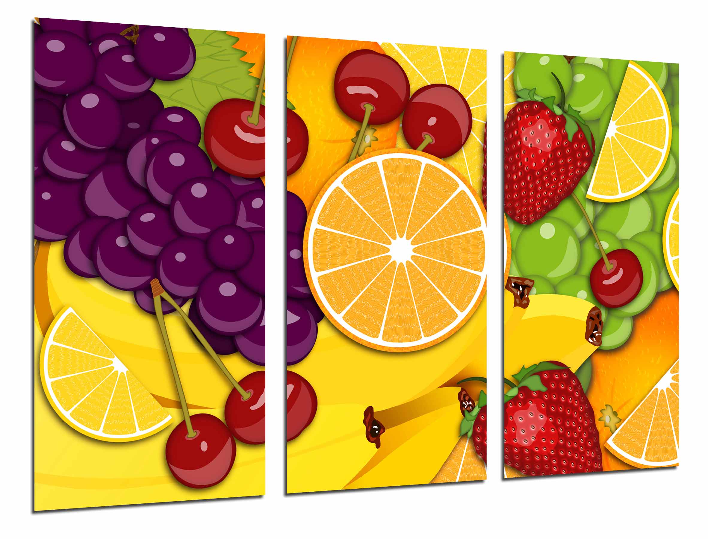 Composicion frutas, decoracion fruteria y cocina, impresión fotográfica sobre madera, cuadro moderno decorativo