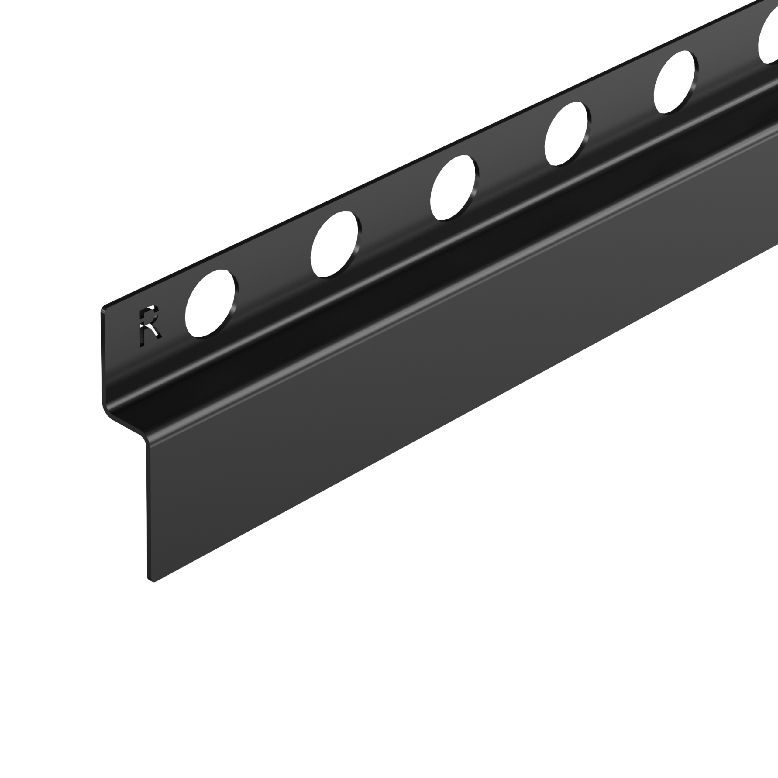 Balneo Listwa Spadkowa Przyścienna Prawa 120 cm Czarna Brodzikowa Listwa Ze Stali Nierdzewnej