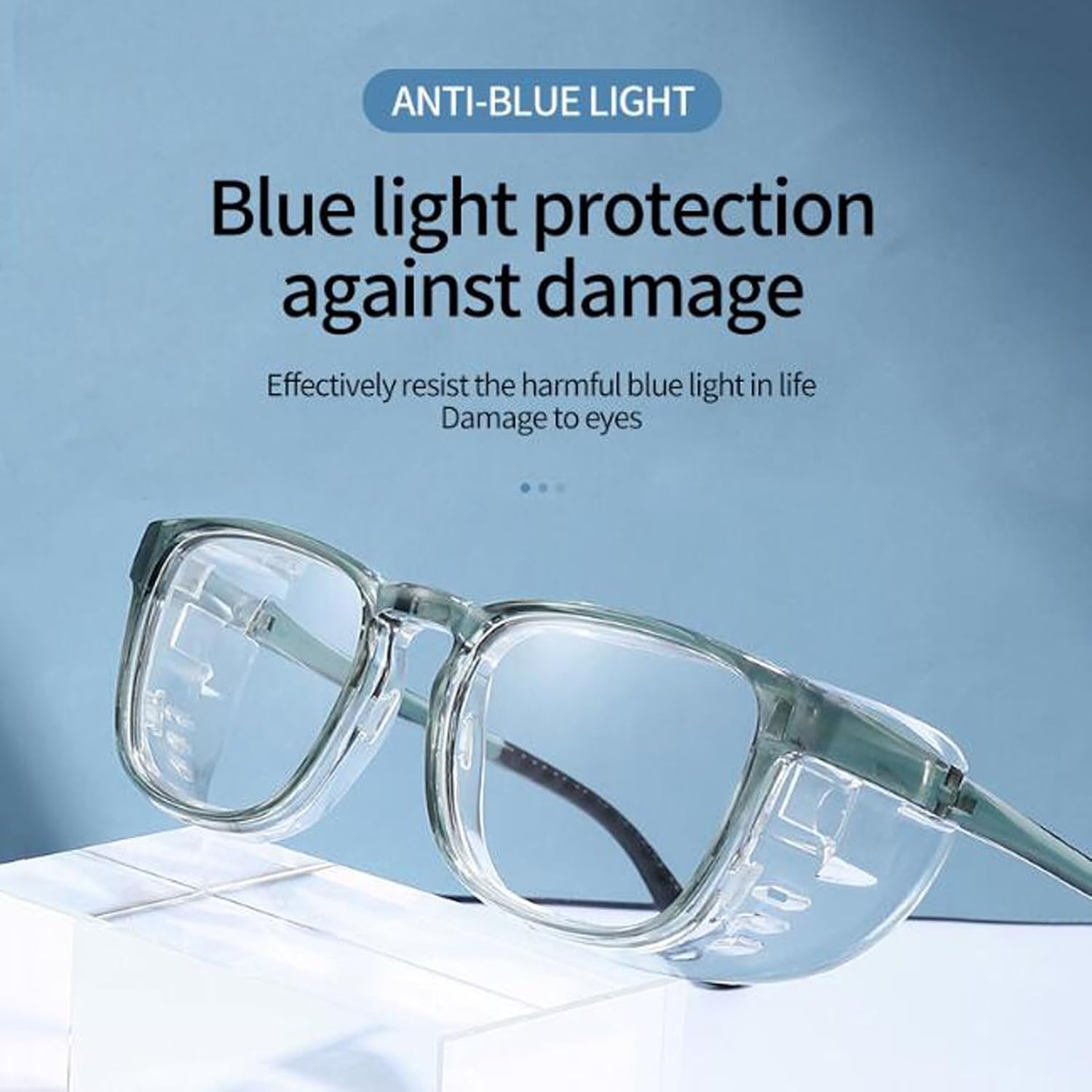 Lunettes Anti-allergie Anti-pollen For Adultes, Monture Intégrale En Silicone Étendue - Lunettes Amovibles, Anti-lumière Bleue, Anti-buée Et Anti-UV ( - 4