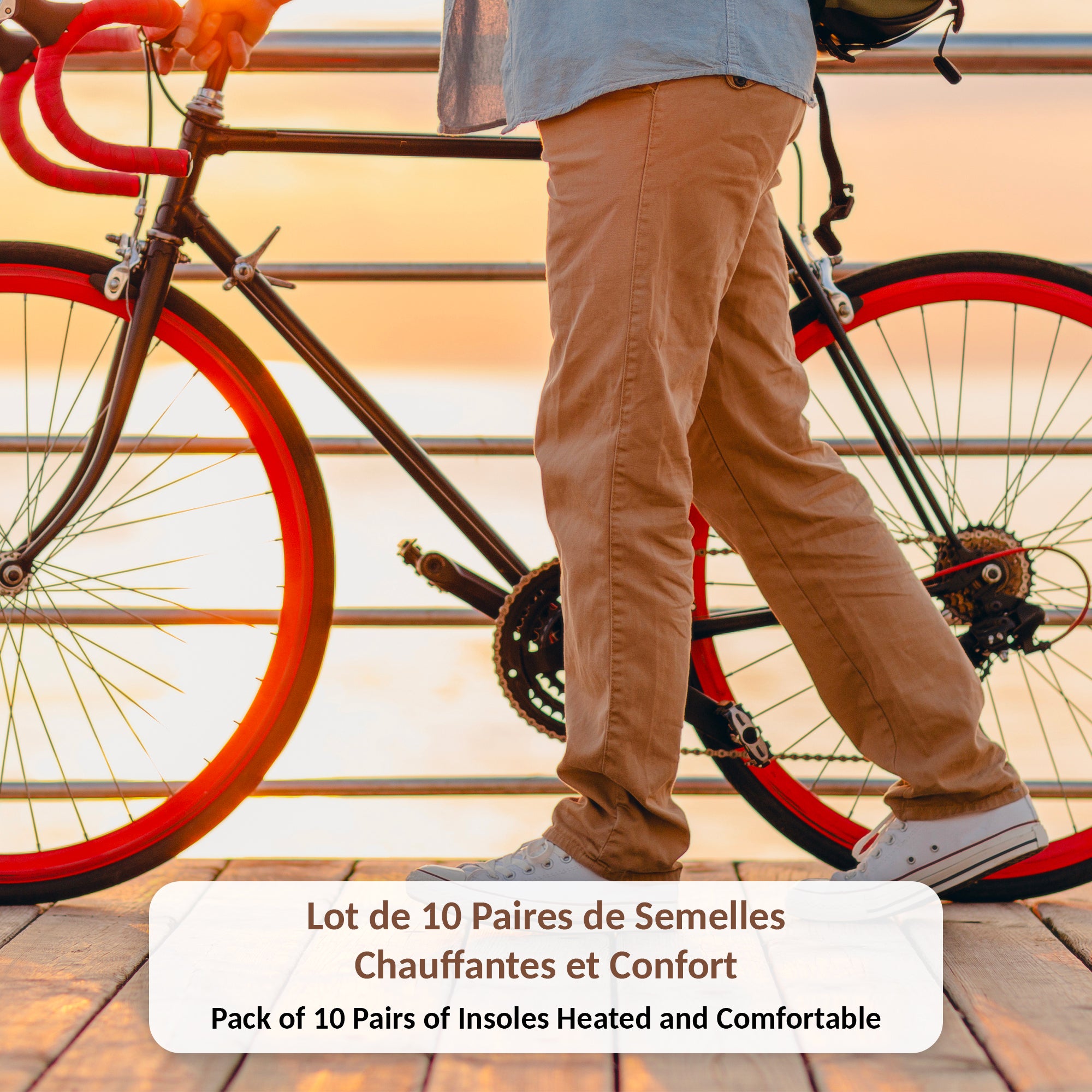 Confezione 10 paia scaldapiedi usa e getta FISHTEC taglia 36 39 calore fino a 8 ore per scarpe attività all'aperto invernali - 2