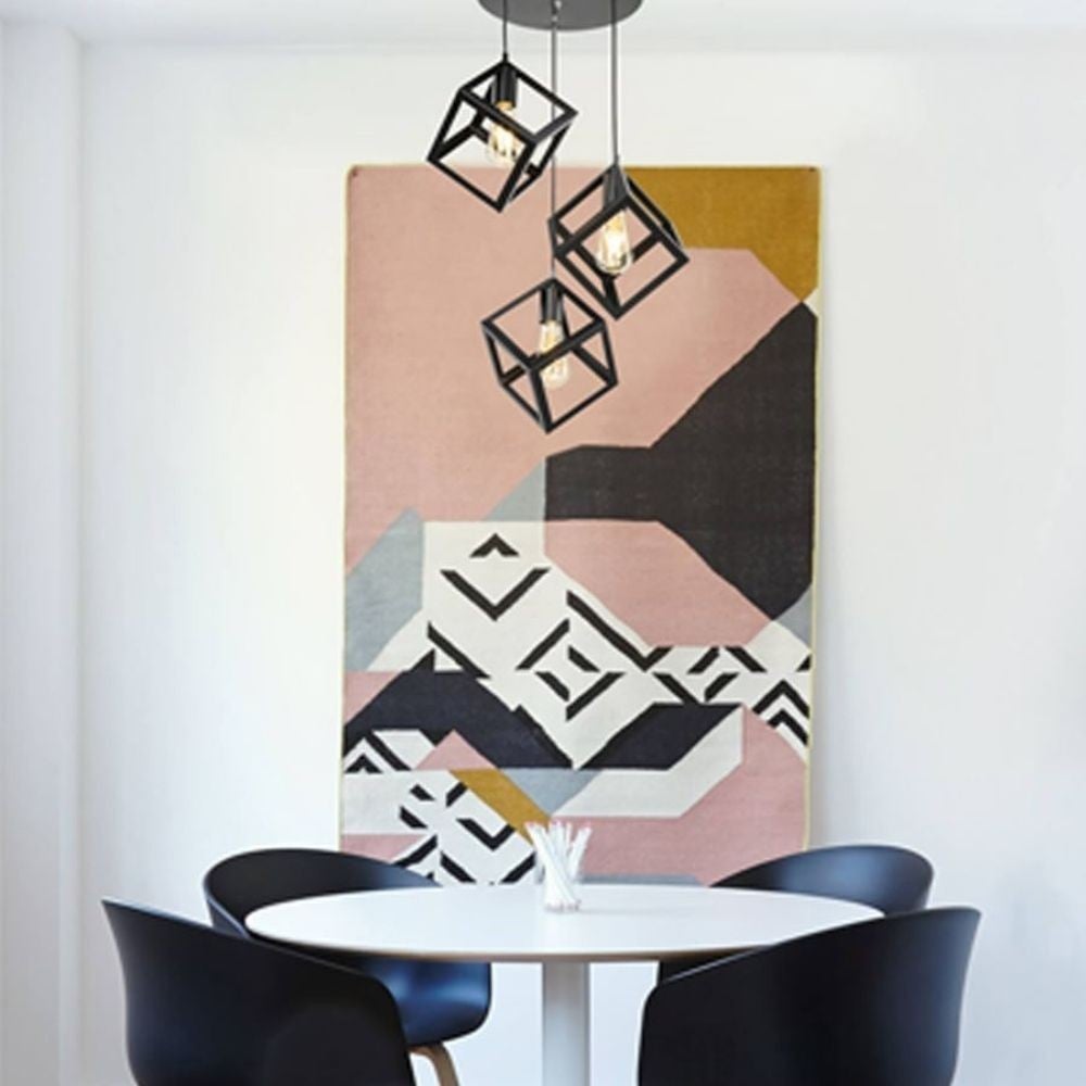 Lampada a sospensione 3 cubi Agatha MDL3790 colore nero - 4